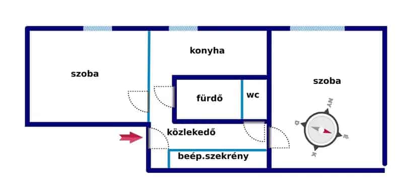 Pécs Uránváros 2 szobás felújított panel lakás eladó
