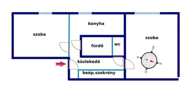 Pécs Uránváros 2 szobás felújított panel lakás eladó