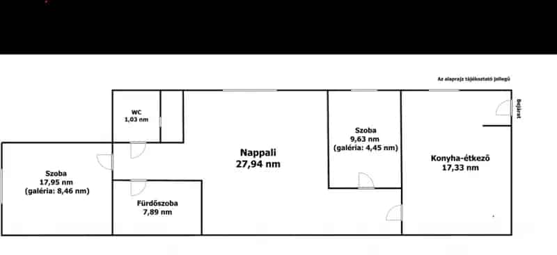 81 nm-es Belvárosi Tégla Lakás Galériával és Klímaberendezéssel