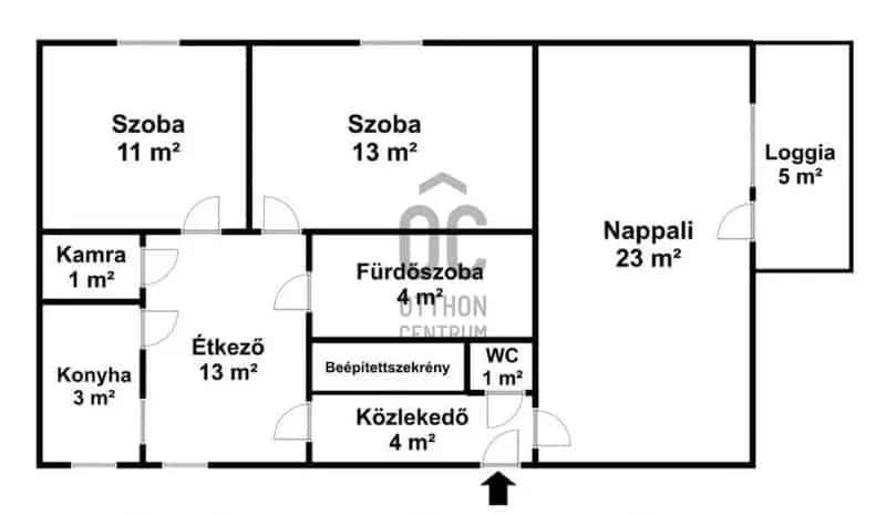 Debrecen Széchenyi utca 73m2 3 szobás erkélyes lakás garázzsal eladó