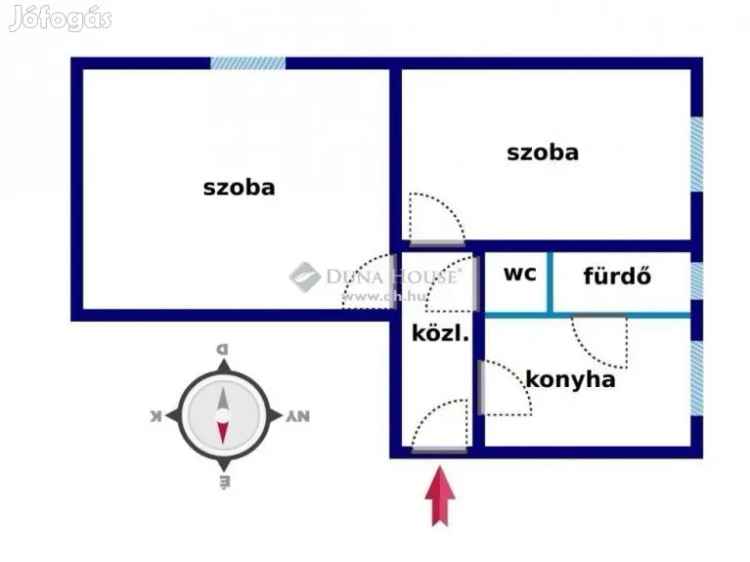 Pécs Uránváros 50 nm-es eladó lakás - 2 szoba - földszint - tégla