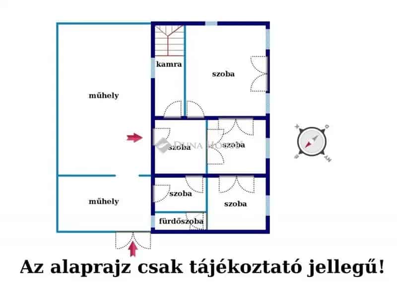 Albertirsa központjában eladó 4 szobás ház műhellyel befektetésnek is