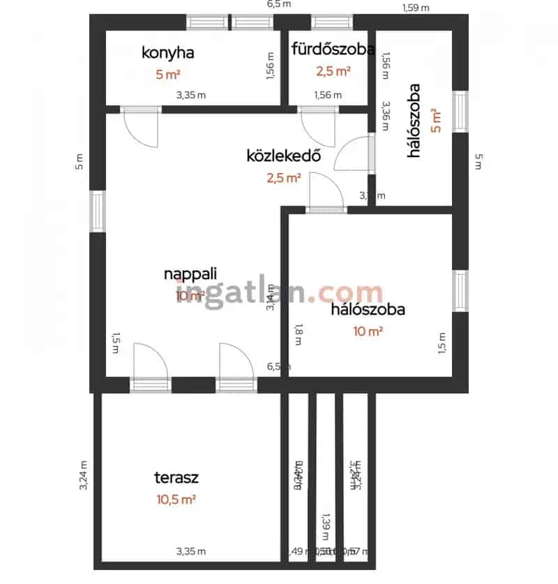 Fótfürdőn eladó hétvégi ház 334 m2-es telken
