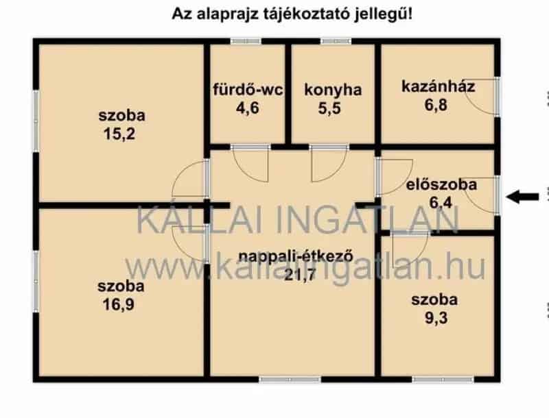 80 nm-es családi ház eladó Nyíregyháza-Borbányán