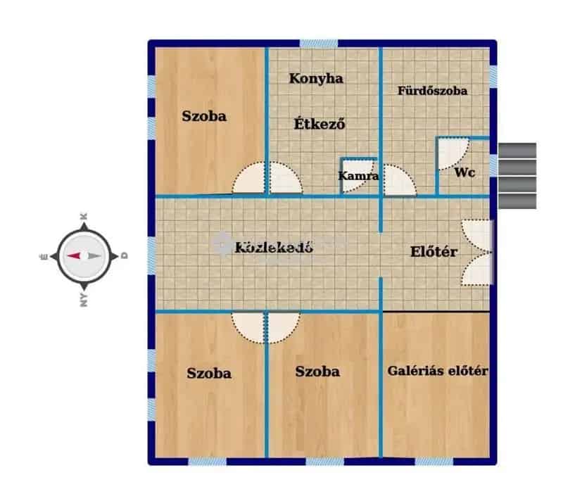Balmazújváros Németfalu 681nm-es telek családi ház üzlethelyiséggel