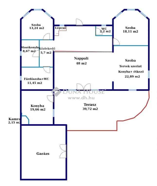 Sárkeresztúr családi ház eladó 218nm 4 szoba 1675nm telek