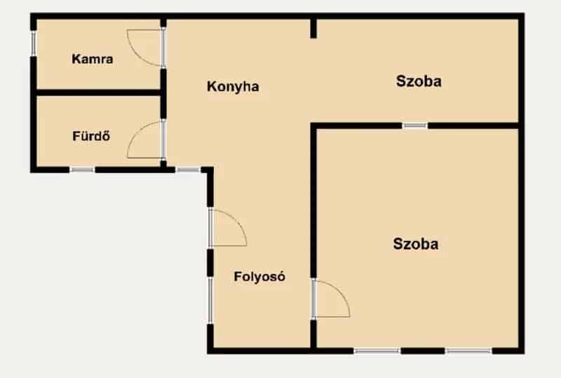 Csongrád belvárosában eladó felújított 2 szobás házrész