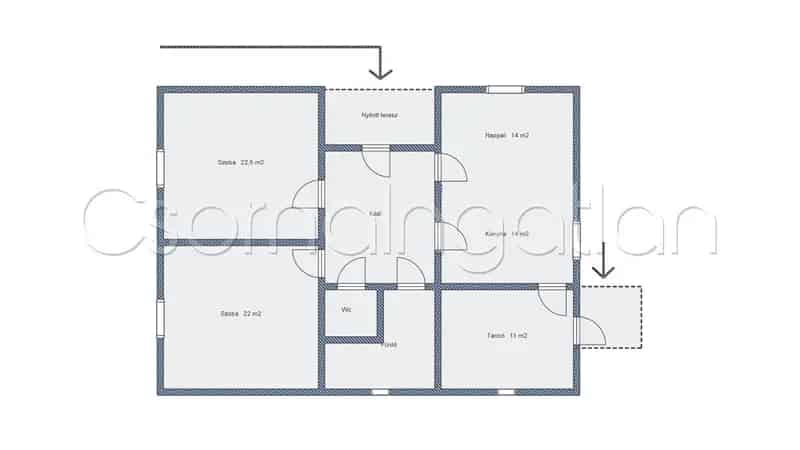 103 m2-es családi ház eladó Páliban 2800 m2-es telekkel