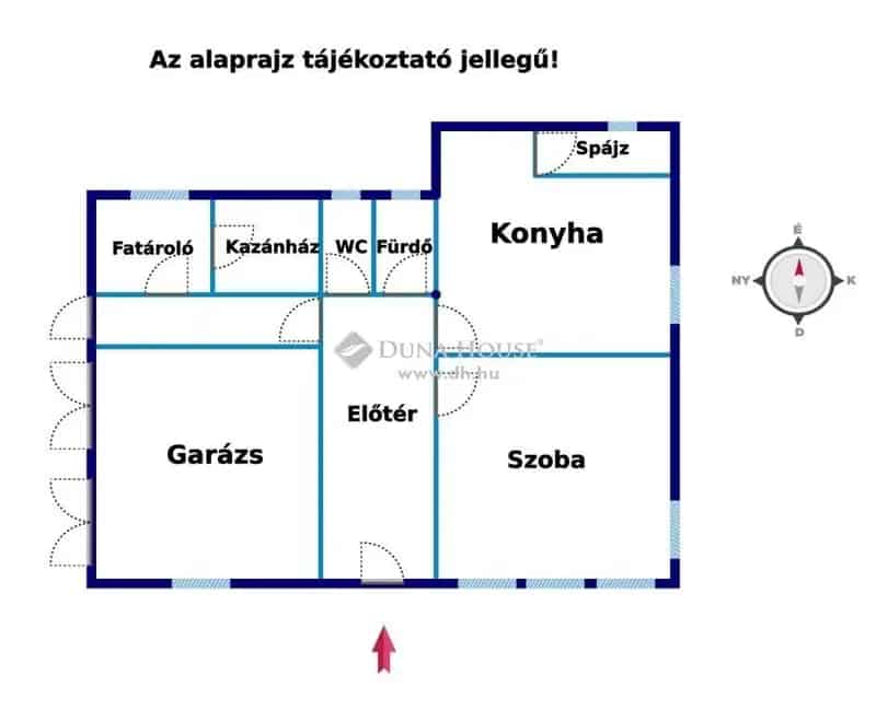 1986-ban épült 5 szobás családi ház dupla garázzsal Gyékényes közelében