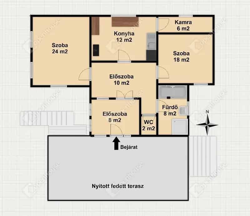 Zákányfalu 88m2-es családi ház 5210m2-es telekkel eladó