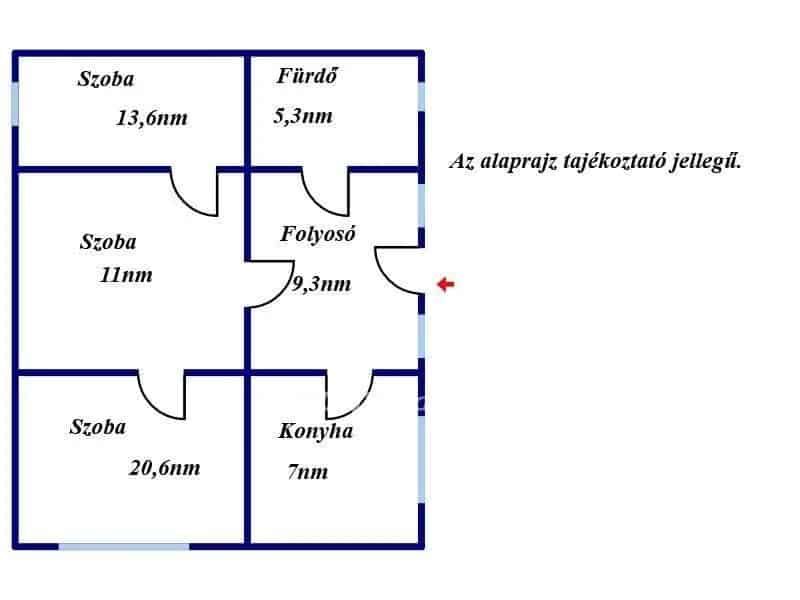 Alattyáni családi ház eladó - 66 8 m2