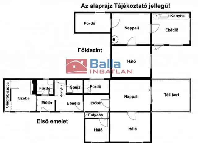 Zsámbék családi ház eladó 2 generációs 6 szoba panoráma