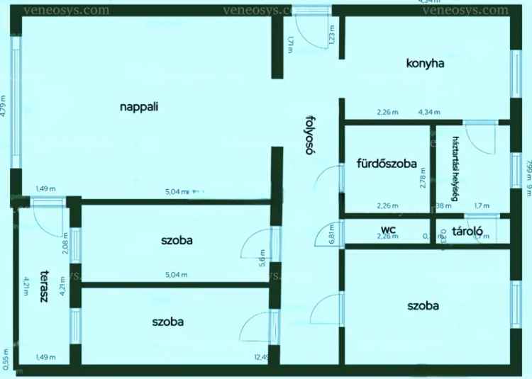 Székesfehérvár Belváros KÖZELI 96m2-es 3 szobás lakás garázzsal