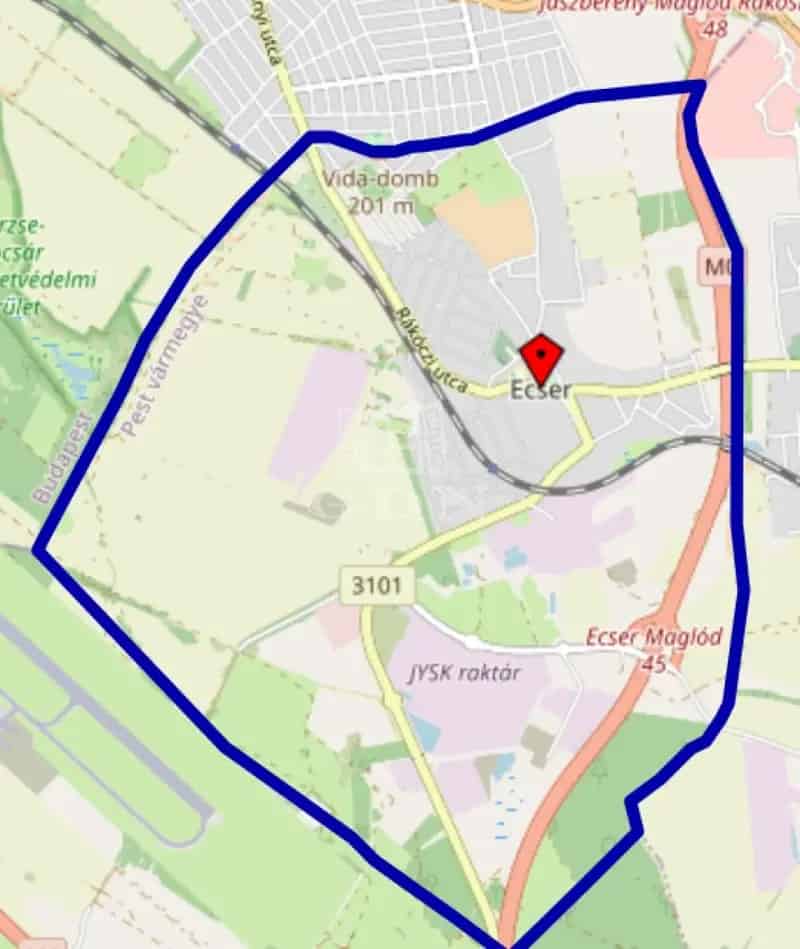Ecser szántó eladó 1925 m2 60 m2 beépíthetőség