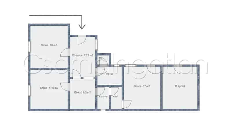 86 m2-es Felujítandó Téglaház Rábapordányban 1338 m2-es Telken