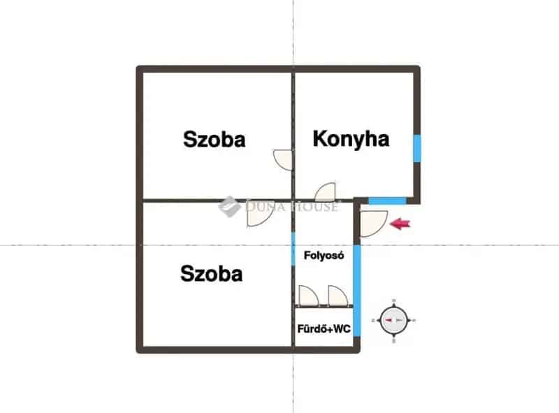 56 nm-es felújítandó házrész Kiskunfélegyházán