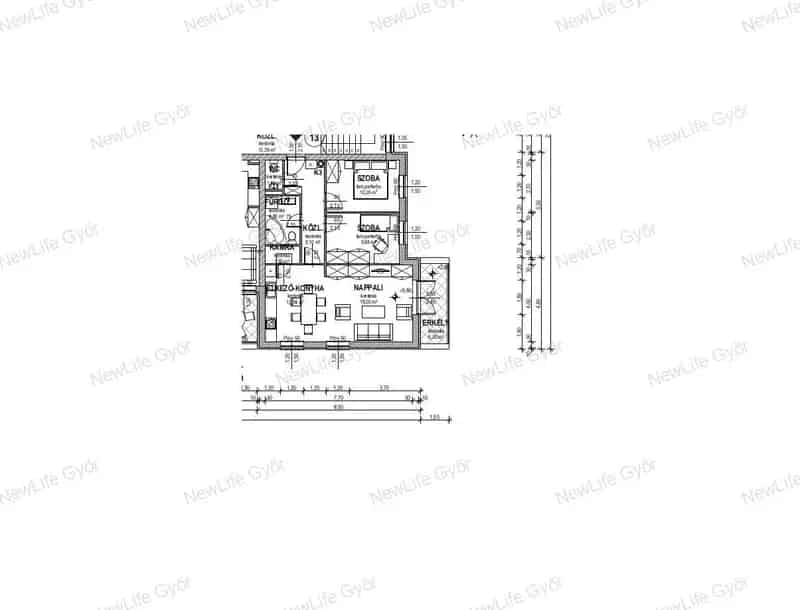 67 nm-es 2 szobás téglalakás eladó Szitásdombon