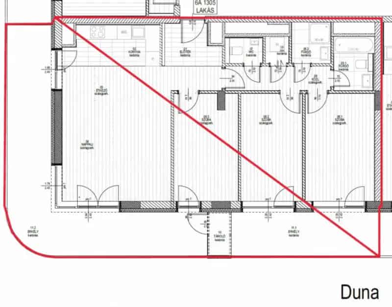 Nappali + 3 Hálószobás Luxus Lakás Kiadó WaterFront Cityben