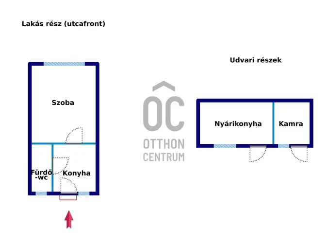 Bajai eladó lakás 37m2 felújított bútorozott klimatizált