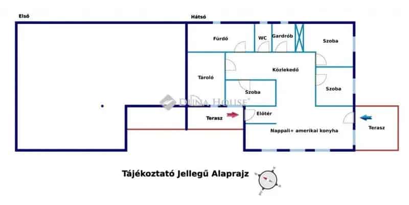 Dabas Sári Ikerházfél eladó 3 szoba 2 terasz