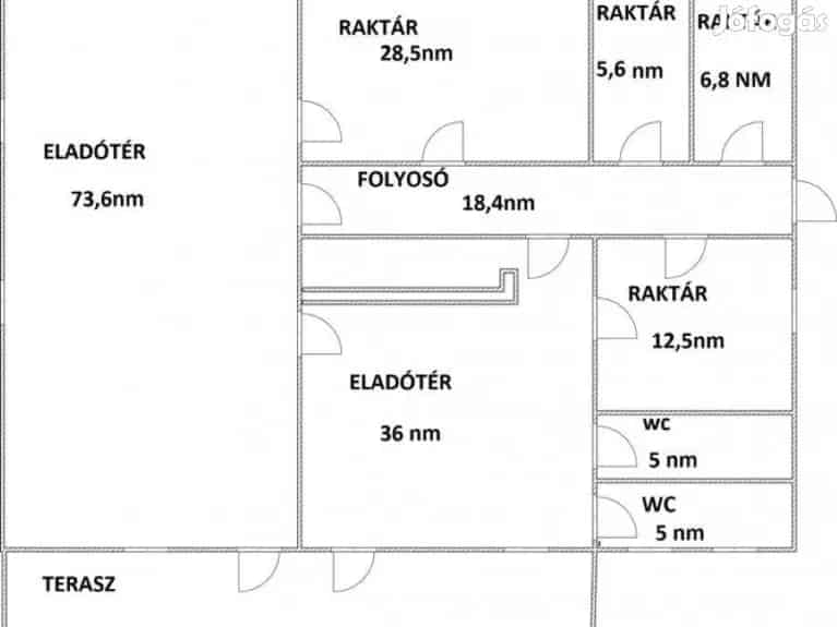 200 nm-es üzlet eladó Zalahalápon