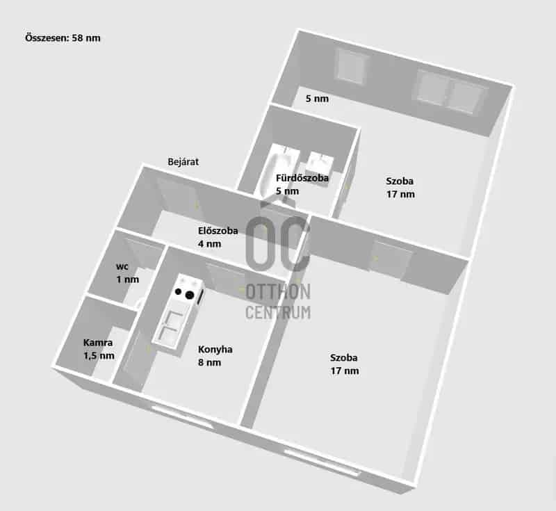 58 nm-es Veszprémi Tégla Lakás Eladó - Közel az Egyetemhez