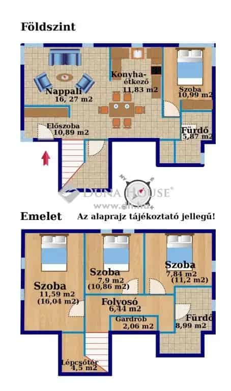 Veszprémi ikerházfél eladó - 5 szoba, kert, hőszivattyú