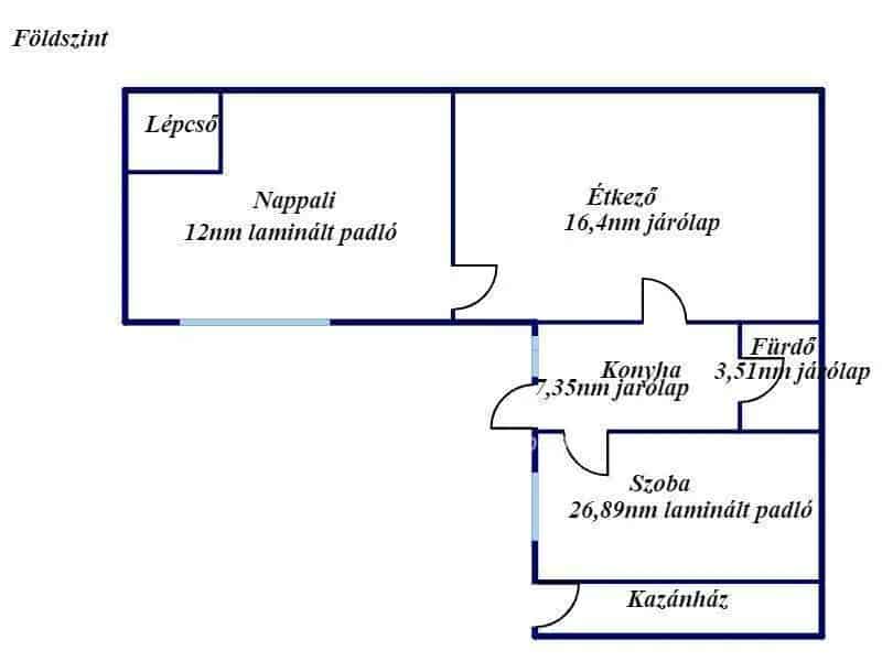 Sajószentpéter családi ház eladó felújított 100 nm