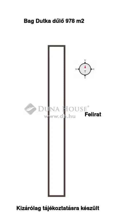 978 m2-es zártkerti telek eladó Dutka dűlőben gyönyörű kilátással