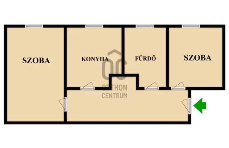 Szombathelyi eladó földszinti lakás 55 nm 2 szoba