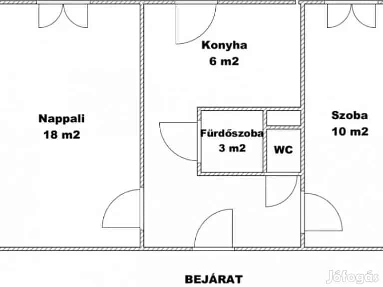 47 nm-es 2 szobás lakás Pécs Kertvárosban eladó