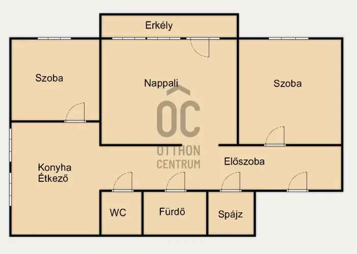 Kecskemét 3 szobás erkélyes panel lakás eladó