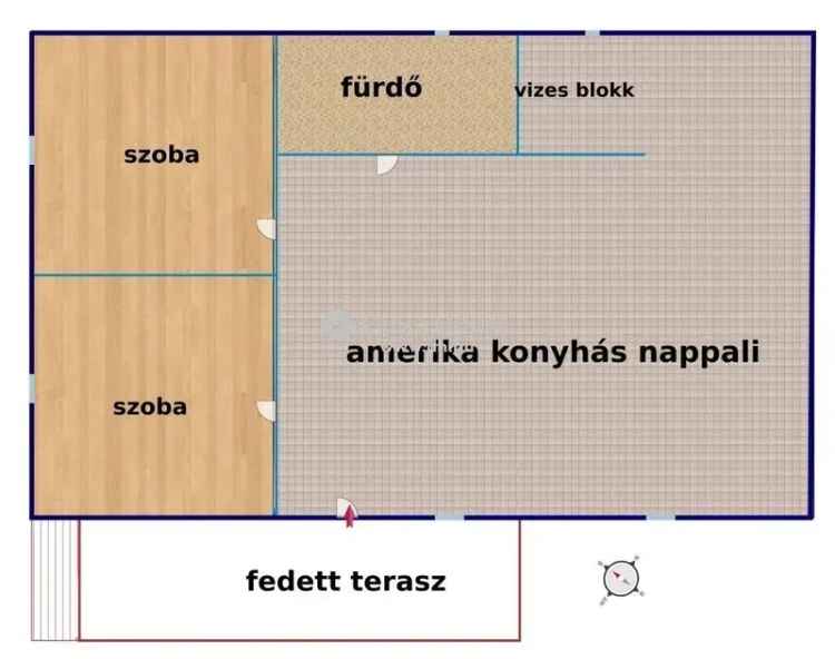 Pánd ikerházfél eladó 63 nm 2 szoba 490 nm kerttel