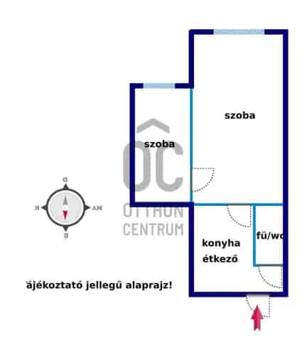 Dunaújvárosi eladó 2 szobás földszinti tégla lakás