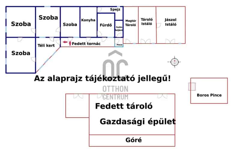 Tengődi családi ház eladó 115nm + 1 hektár föld