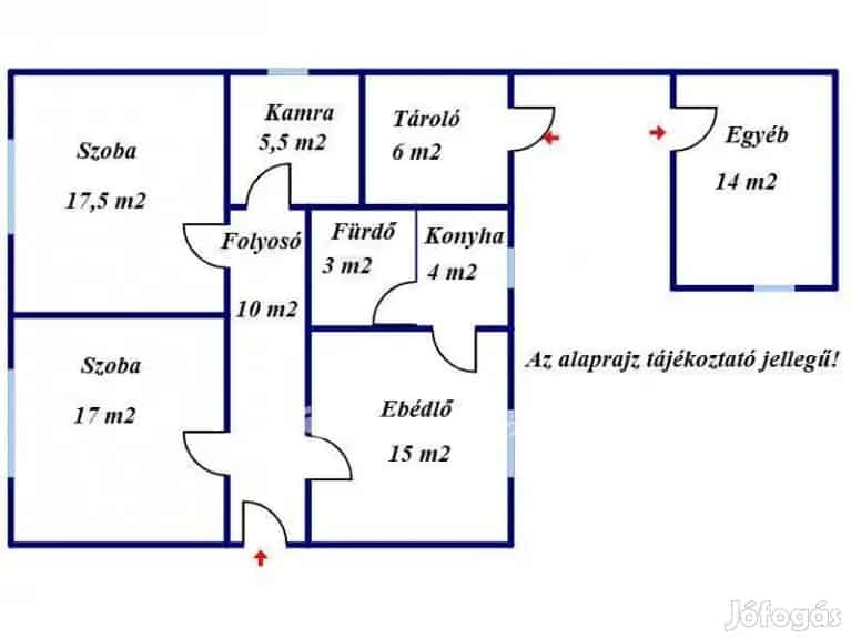 Kevermes 72 nm-es ház eladó - részben felújítandó