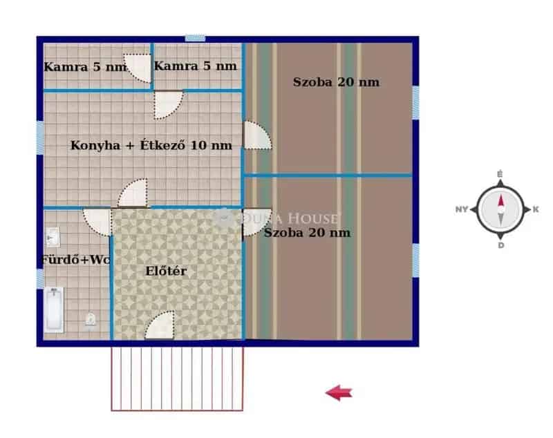 Nyírtelek 2 szobás vályog ház eladó 1434 m2-es telken