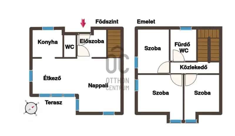 Üllői eladó ikerház fél 91 nm 3 szoba napelem klíma riasztó
