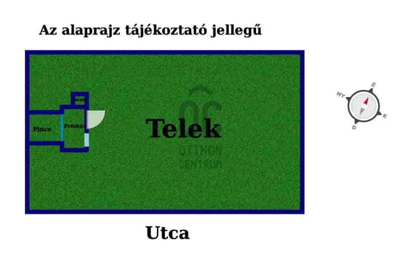 Balatonudvari telek eladó présházzal 8158 nm