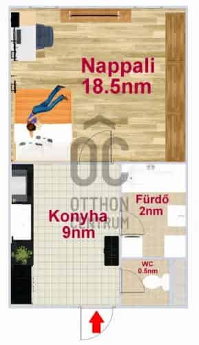 Újpest központi 31 nm-es felújított garzonlakás eladó