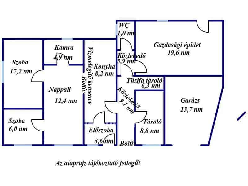 97 nm-es félkész családi ház 1241 nm-es telken Nádudvaron