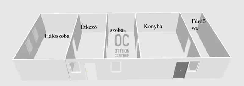 Takácsi családi ház eladó 70 nm 2 szoba 1439 nm telekkel