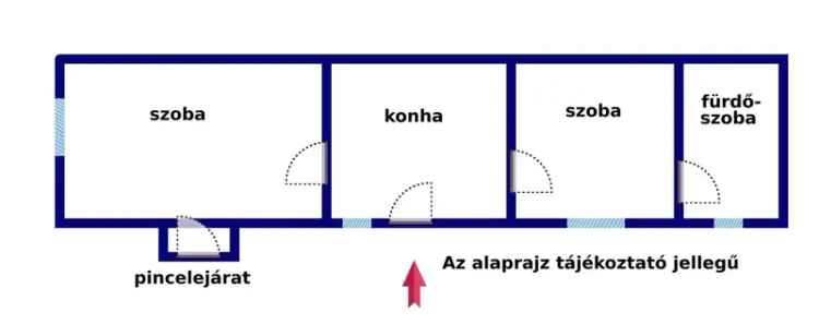 Tata központi 52 m2-es családi ház eladó beépítési lehetőséggel
