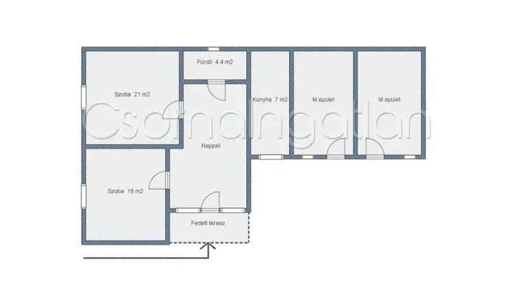 Felújított családi ház Enesén 70 m2 913 m2 telekkel