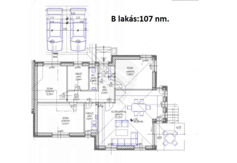 100 nm-es 4 szobás ikerházi lakás Budafok Rózsavölgyben