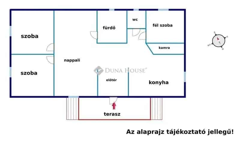 78m2-es tégla ház eladó csendes környéken