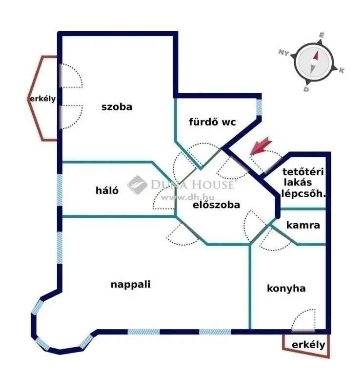 68 nm-es 2 5 szobás lakás Pécs belvárosában