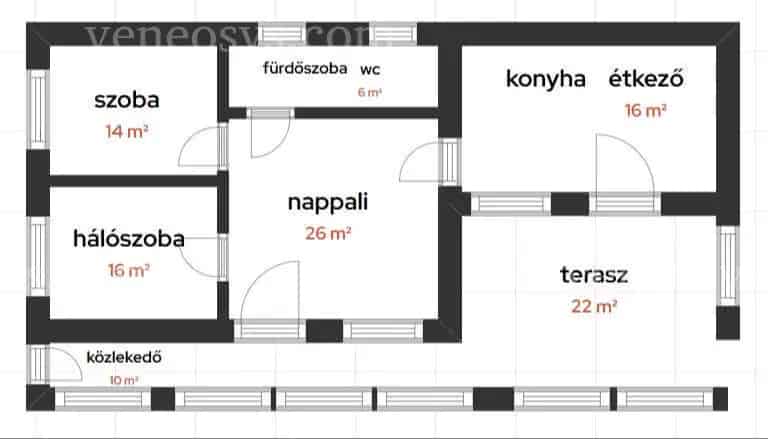 Köröm 110nm-es családi ház eladó 811nm-es telken