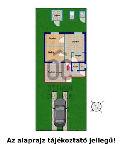 Tóalmási Nyaraló Eladó - 28nm + Terasz - Kerttel
