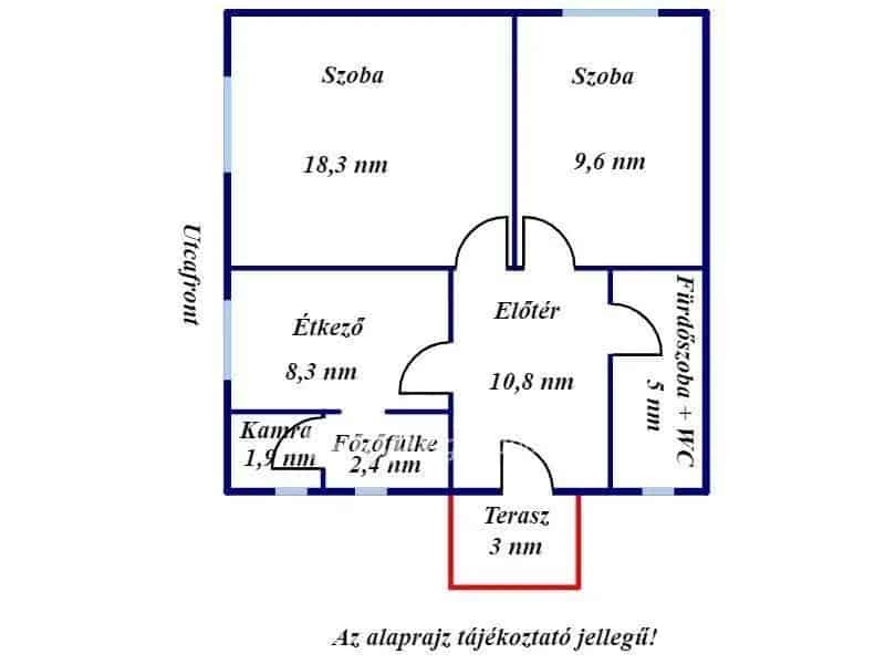 Püspökladány családi ház eladó 56 nm 630 nm telekkel